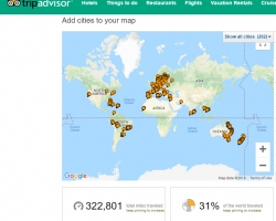 Lost and found: TripAdvisor Cities I´ve visited travel map